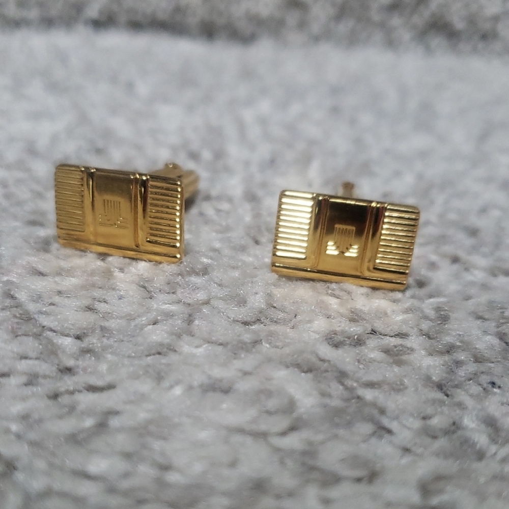 Lanvin Gold Rectangular Cufflinks - image 1